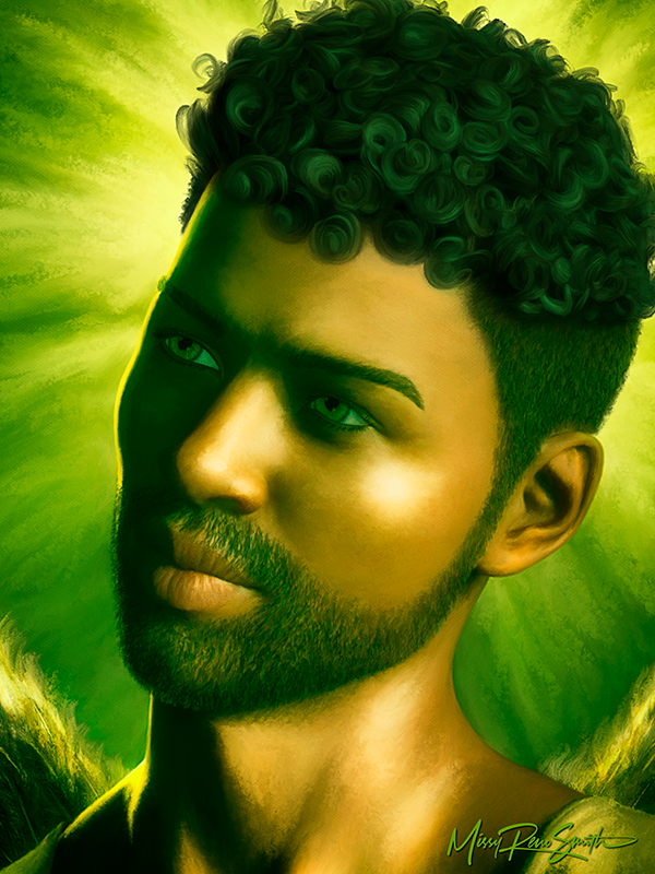 Archangel Raphael-Through God He Heals Closeup 1