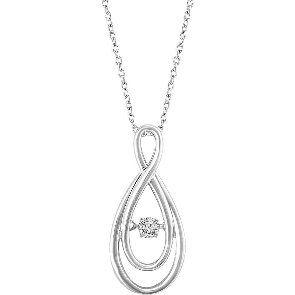 Dancing Diamond Infinity Pendant