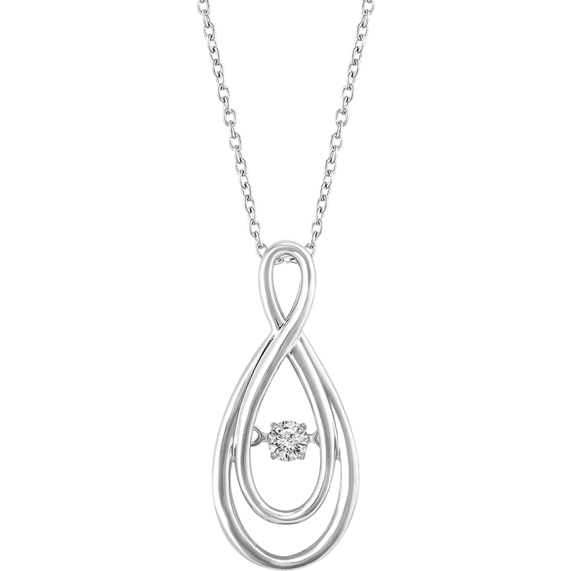 Dancing Diamond Infinity Pendant